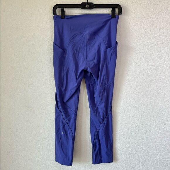 Lululemon Lead The Pack Crop 23” Leggings Purple Sz 6 Athleisure Yoga Workout - Picture 5 of 8